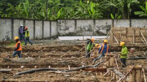 La construcción del Polideportivo de San Plácido brinda alegría y plazas de trabajo